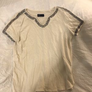 Gap V-neck Peasant Aztec Top
